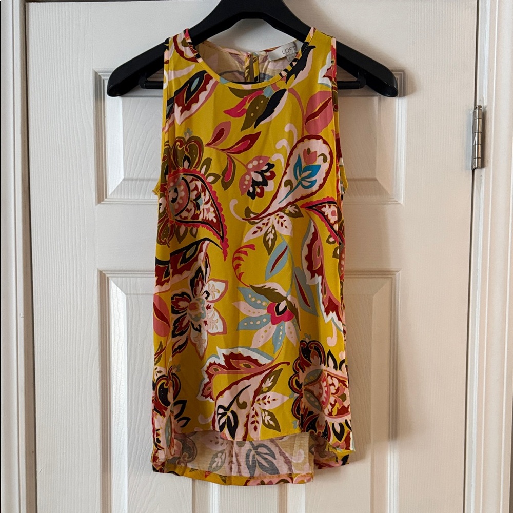 LOFT Multicolor Floral Sleeveless Blouse